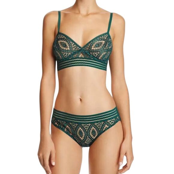 else Women's Medium Green Lace Sexy Thong Panty Lingerie - Picture 1 of 6